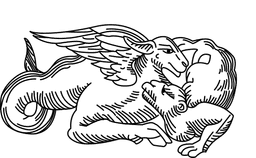 dessin vectorielle de deux chimères enlacées